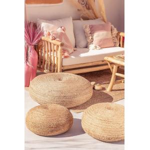 Puff Redondo De Yute Pilew Ø50 Cm