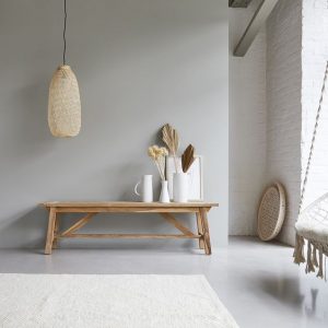 Banco de madera de teca reciclada