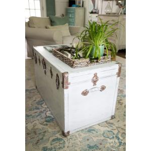 Mesa de centro rústica de tronco