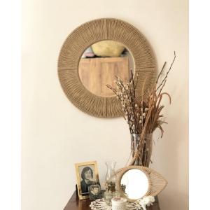 Espejo de yute espejo de yute redondo único espejo boho