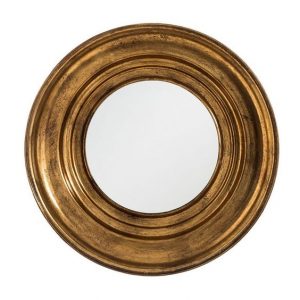 Espejo Redondo Oro Metal 60