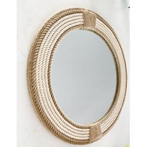 Hampton Nautical Coastal Cuerda Redonda Espejo Home Decor Espejo grande