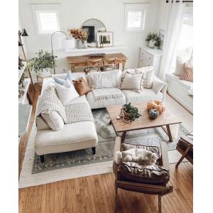 Decoración de la sala de estar casa de campo moderna