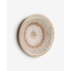 Panel mural Melisa madera maciza mungur rayas blanco 49 cm